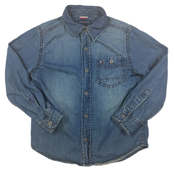 Tommy Hilfger 2 Boys Long Sleeve Button Front Shirts | Size 5 - Picture 6 of 9